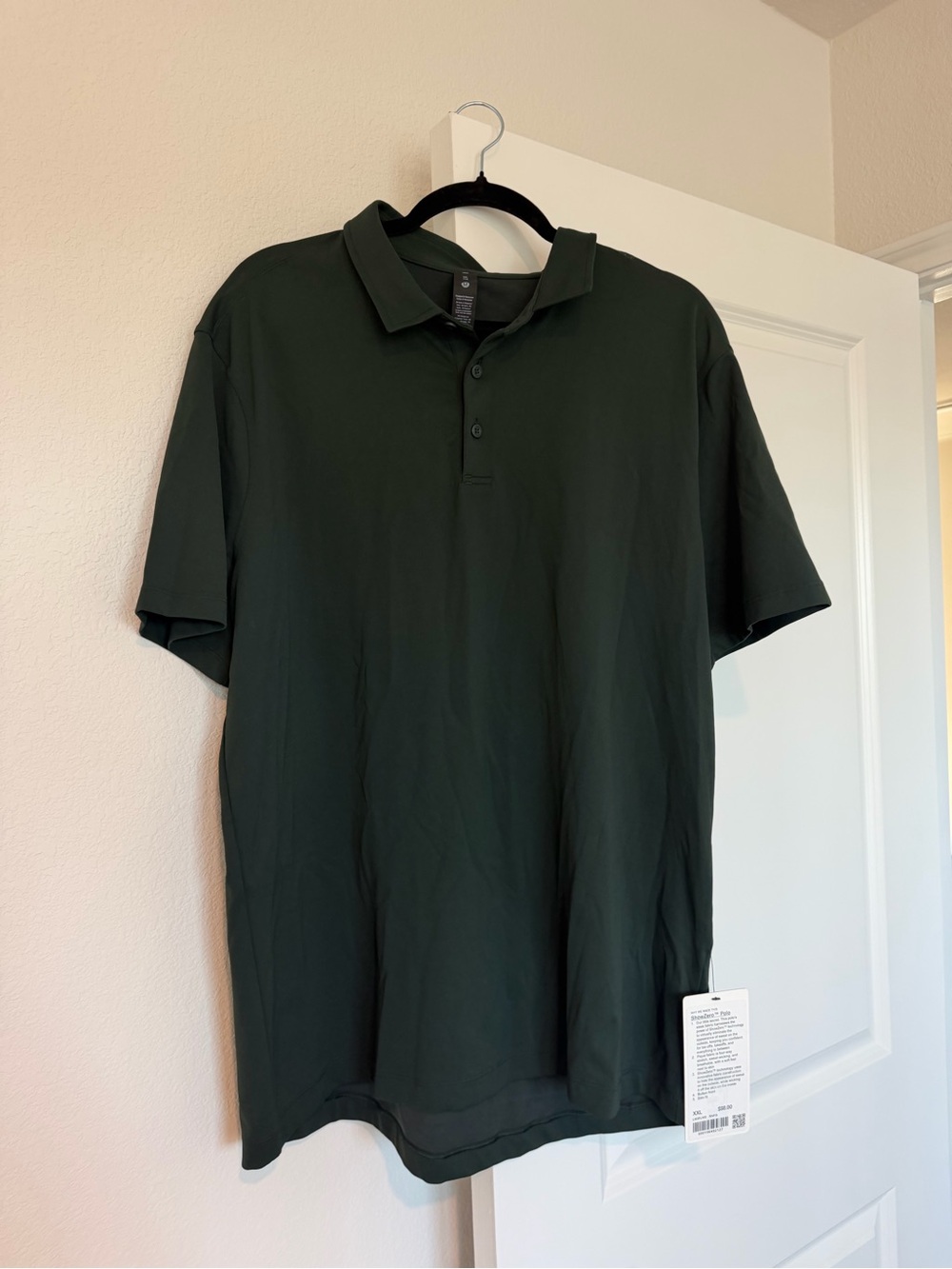Men's Dark Green Polo Shirt - Brand: lululemon